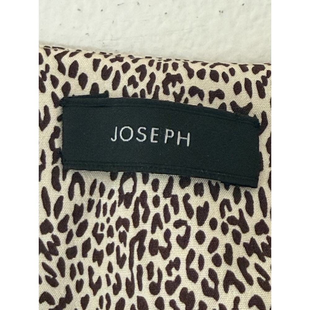 Joseph Stellina Animal Print Wrap Dress Size Uk42 Us6 100% Silk Brown — image 6 of 8